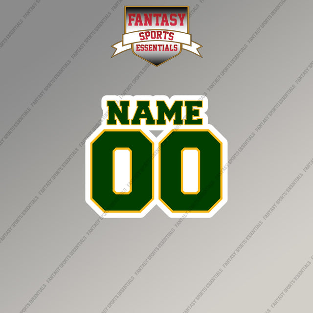 2000s Green Bay Packers Personalized Name and Number Magnets