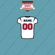 2000s Houston Texans Personalized Away Jersey Car Decals