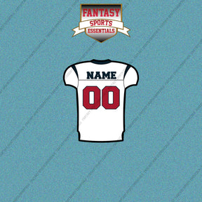 2000s Houston Texans Personalized Away Jersey Car Decals