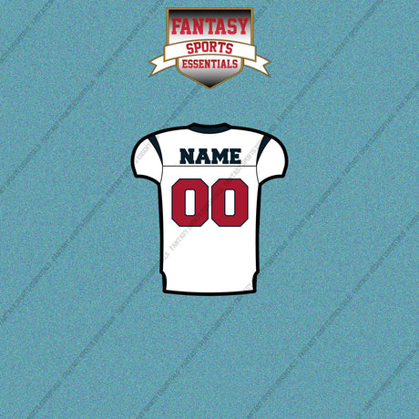 2000s Houston Texans Personalized Away Jersey Car Decals