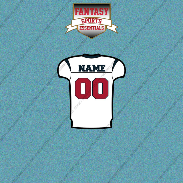 2000s Houston Texans Personalized Away Jersey Car Decals