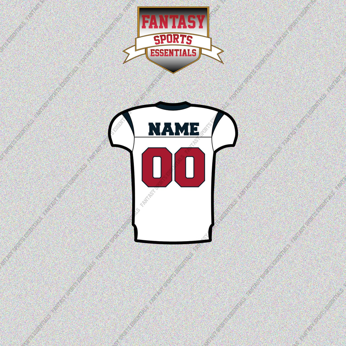 2000s Houston Texans Personalized Away Jersey Glossy Stickers