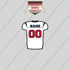2000s Houston Texans Personalized Away Jersey Glossy Stickers