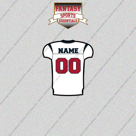 2000s Houston Texans Personalized Away Jersey Glossy Stickers