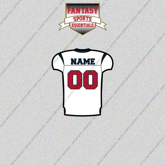 2000s Houston Texans Personalized Away Jersey Glossy Stickers