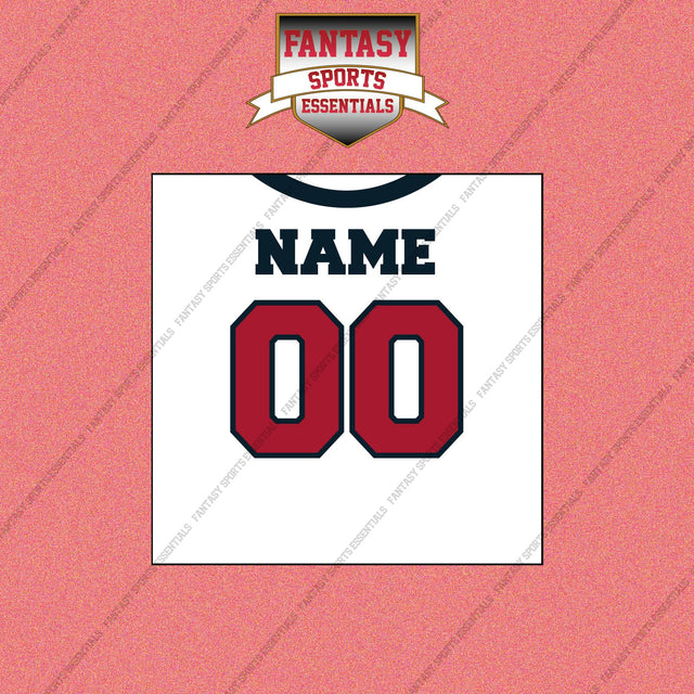 2000s Houston Texans Personalized Away Jersey Wall Art Prints