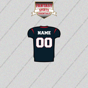 2000s Houston Texans Personalized Home Jersey Glossy Stickers