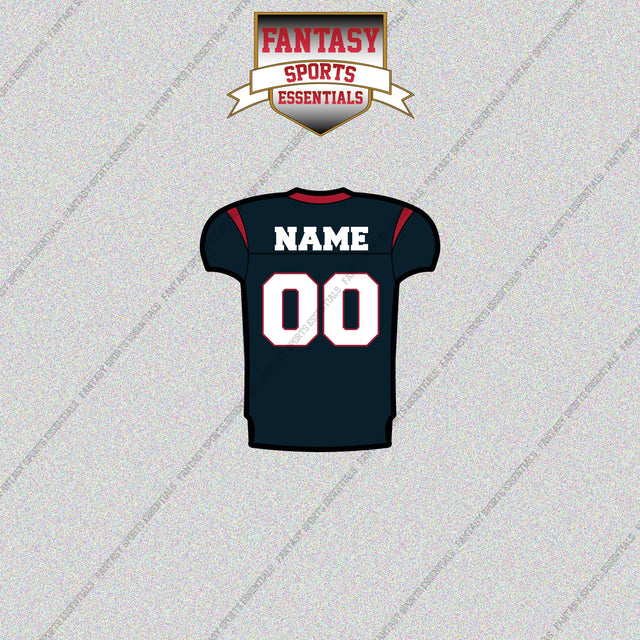 2000s Houston Texans Personalized Home Jersey Glossy Stickers