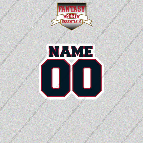 2000s Houston Texans Personalized Name and Number Glossy Stickers