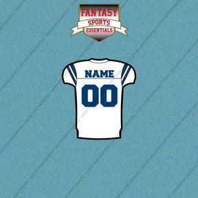 2000s Indianapolis Colts Personalized Away Jersey Car Decals