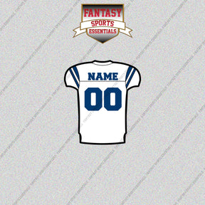 2000s Indianapolis Colts Personalized Away Jersey Glossy Stickers