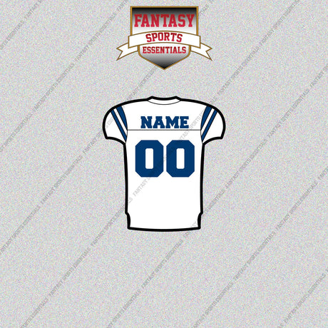 2000s Indianapolis Colts Personalized Away Jersey Glossy Stickers