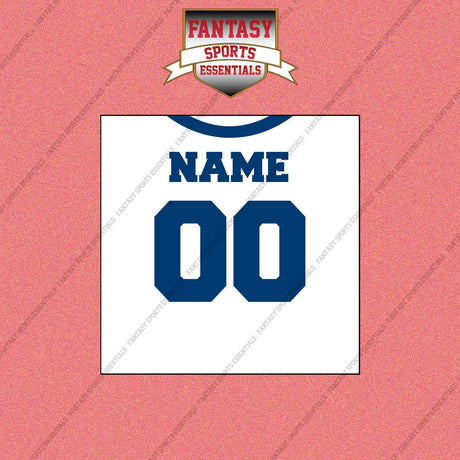 2000s Indianapolis Colts Personalized Away Jersey Wall Art Prints