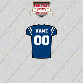 2000s Indianapolis Colts Personalized Home Jersey Glossy Stickers