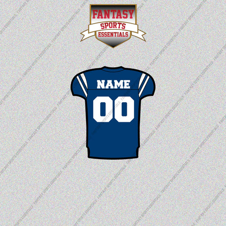 2000s Indianapolis Colts Personalized Home Jersey Glossy Stickers