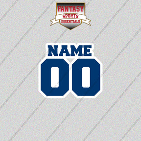 2000s Indianapolis Colts Personalized Name and Number Glossy Stickers