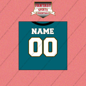 2000s Jacksonville Jaguars Personalized Home Jersey Wall Art Prints