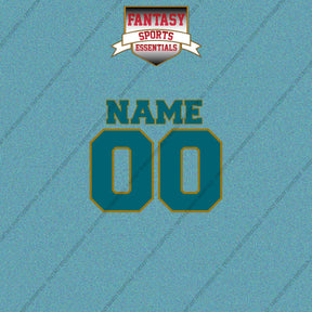 2000s Jacksonville Jaguars Personalized Name and Number Car Decals