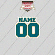 2000s Jacksonville Jaguars Personalized Name and Number Glossy Stickers