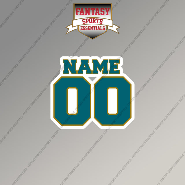 2000s Jacksonville Jaguars Personalized Name and Number Magnets