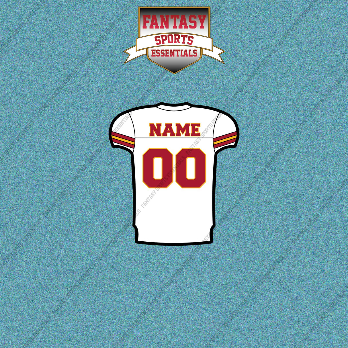 2000s Kansas City Chiefs Personalized Away Jersey Car Decals