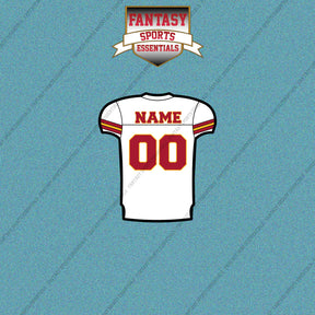 2000s Kansas City Chiefs Personalized Away Jersey Car Decals