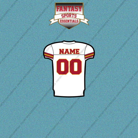 2000s Kansas City Chiefs Personalized Away Jersey Car Decals