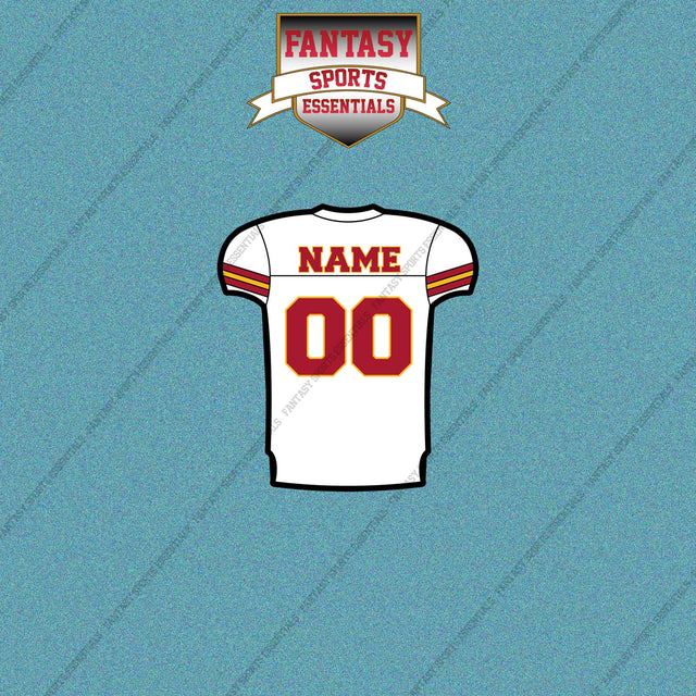 2000s Kansas City Chiefs Personalized Away Jersey Car Decals