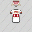2000s Kansas City Chiefs Personalized Away Jersey Glossy Stickers