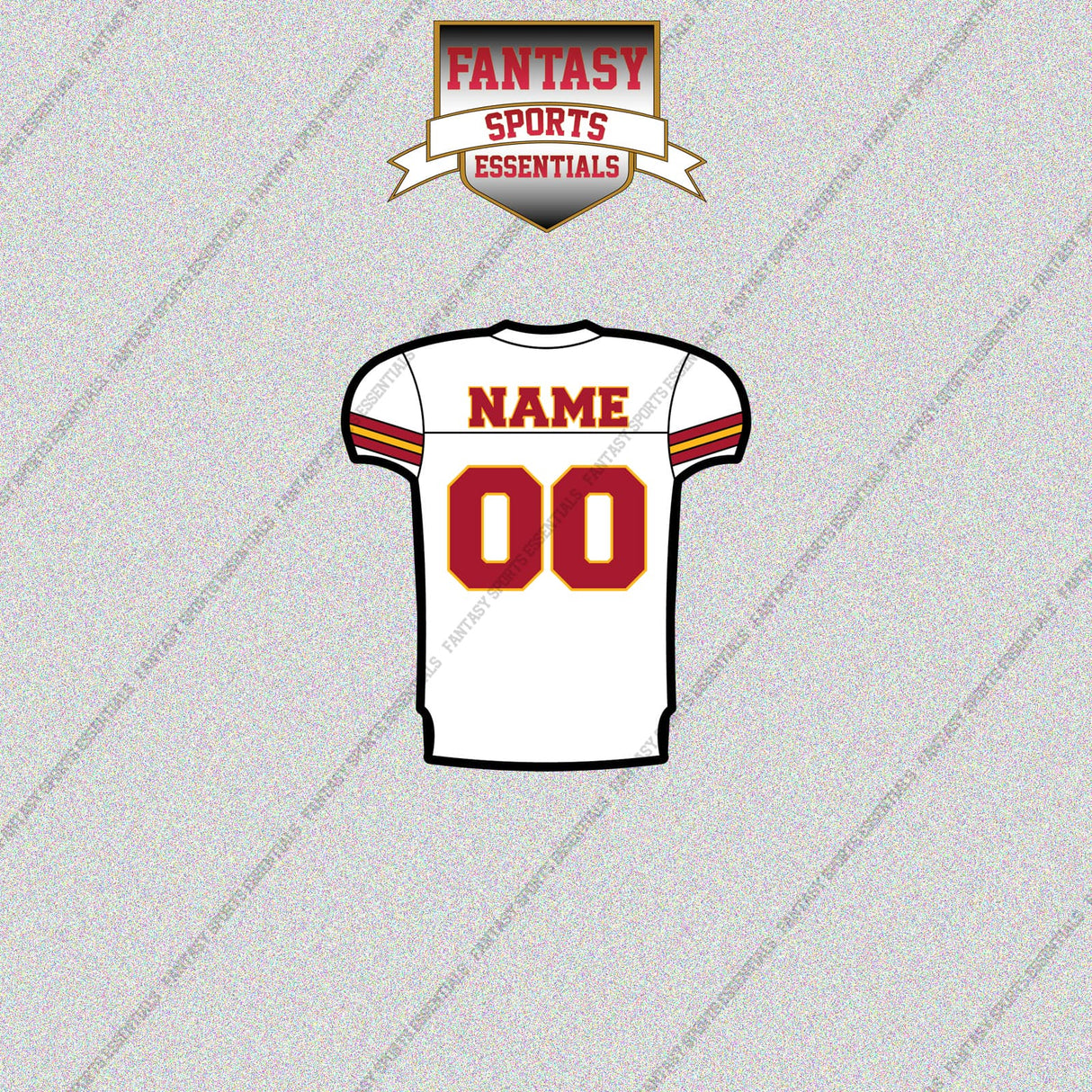 2000s Kansas City Chiefs Personalized Away Jersey Glossy Stickers