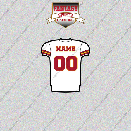 2000s Kansas City Chiefs Personalized Away Jersey Glossy Stickers