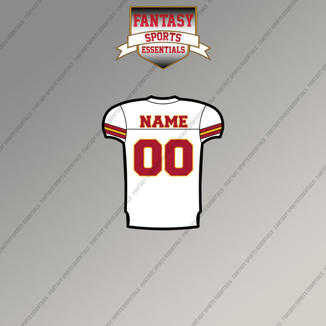 2000s Kansas City Chiefs Personalized Away Jersey Magnets