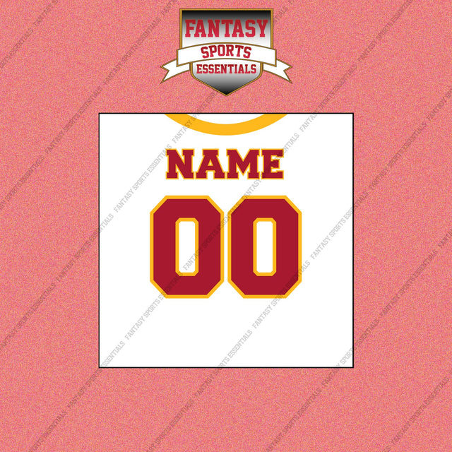 2000s Kansas City Chiefs Personalized Away Jersey Wall Art Prints