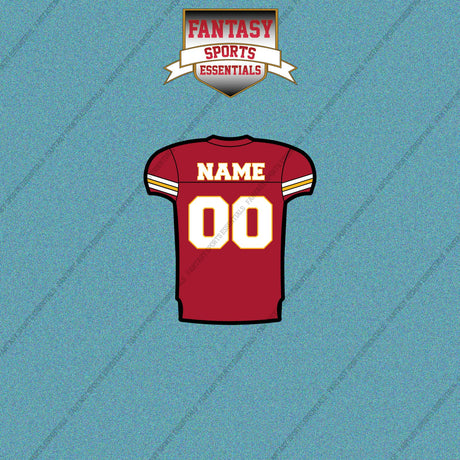 2000s Kansas City Chiefs Personalized Home Jersey Car Decals