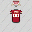 2000s Kansas City Chiefs Personalized Home Jersey Glossy Stickers