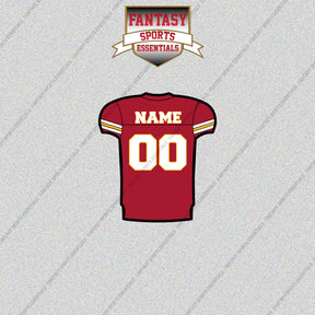2000s Kansas City Chiefs Personalized Home Jersey Glossy Stickers