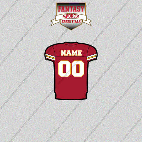2000s Kansas City Chiefs Personalized Home Jersey Glossy Stickers