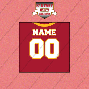 2000s Kansas City Chiefs Personalized Home Jersey Wall Art Prints