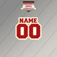 2000s Kansas City Chiefs Personalized Name and Number Magnets