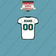 2000s Miami Dolphins Personalized Away Jersey Car Decals
