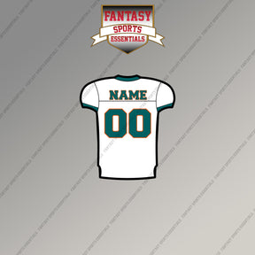 2000s Miami Dolphins Personalized Away Jersey Magnets