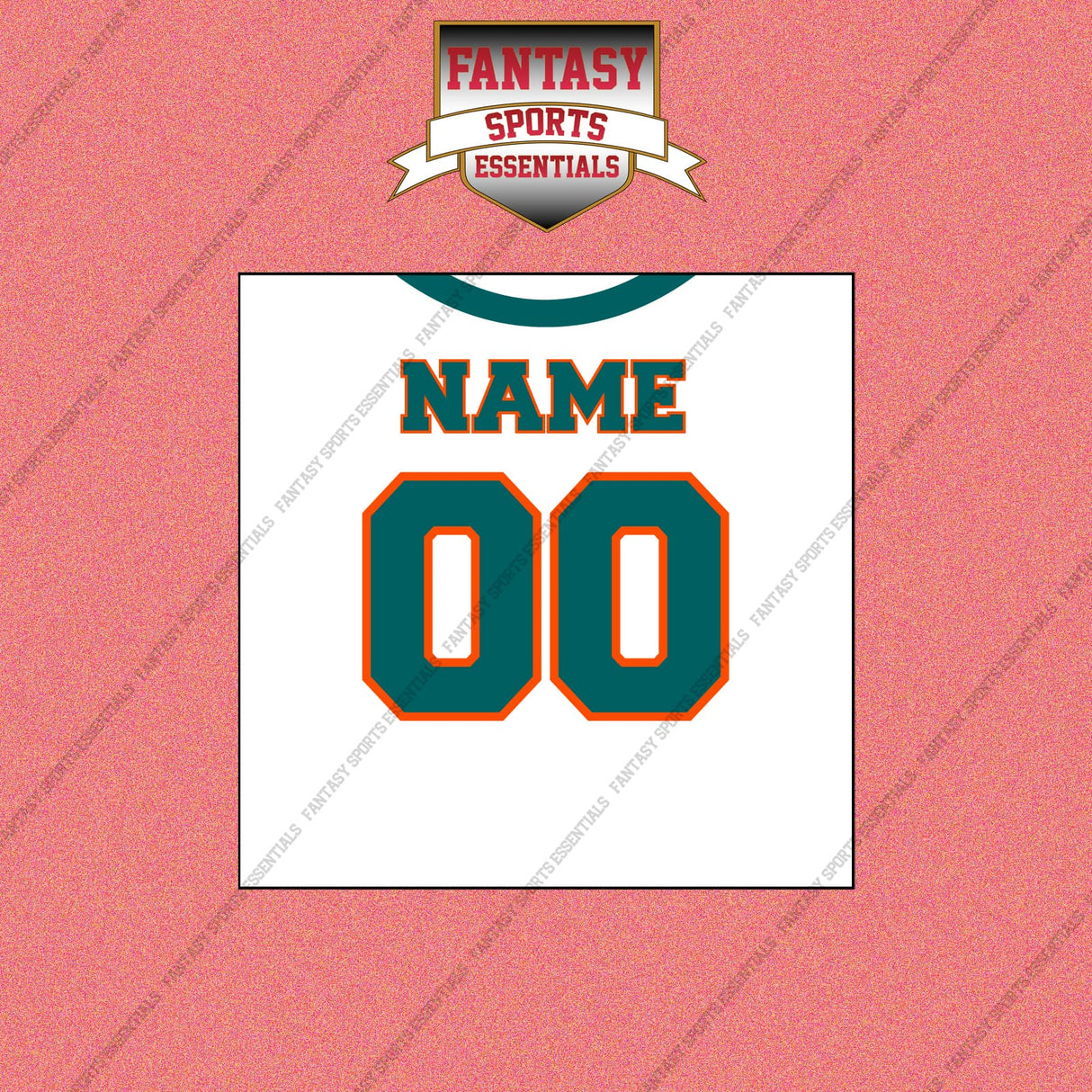 2000s Miami Dolphins Personalized Away Jersey Wall Art Prints