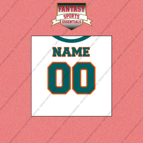 2000s Miami Dolphins Personalized Away Jersey Wall Art Prints