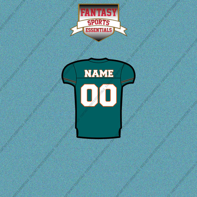 2000s Miami Dolphins Personalized Home Jersey Car Decals