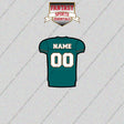 2000s Miami Dolphins Personalized Home Jersey Glossy Stickers