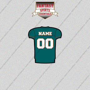 2000s Miami Dolphins Personalized Home Jersey Glossy Stickers