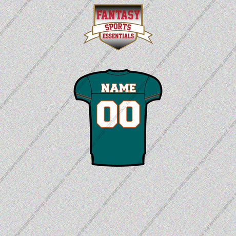 2000s Miami Dolphins Personalized Home Jersey Glossy Stickers