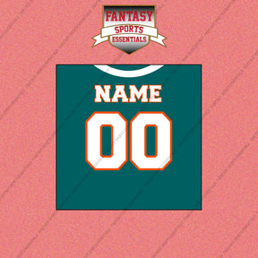 2000s Miami Dolphins Personalized Home Jersey Wall Art Prints