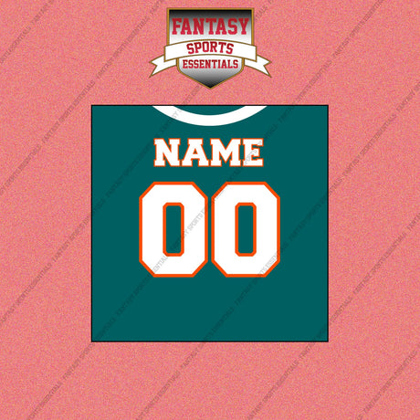 2000s Miami Dolphins Personalized Home Jersey Wall Art Prints