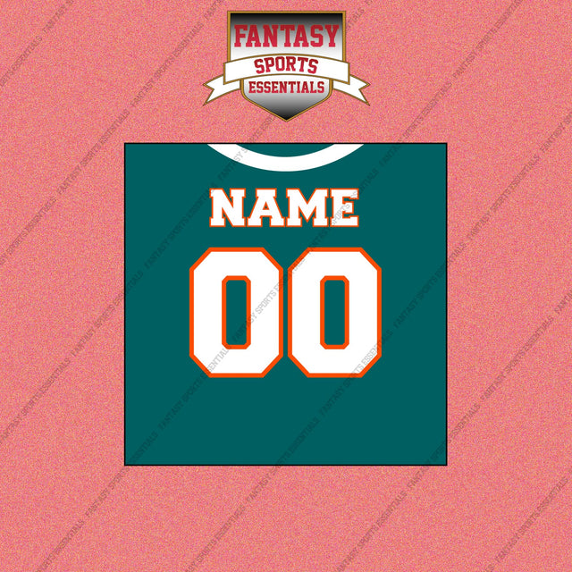 2000s Miami Dolphins Personalized Home Jersey Wall Art Prints